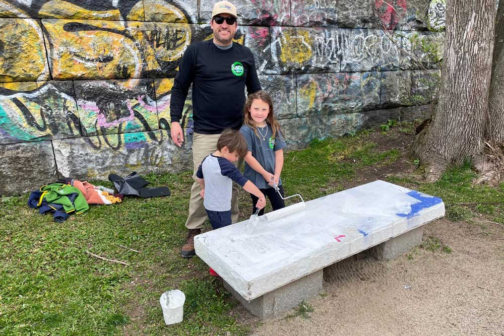 Maine Water teams take part in Earth Day community clean-up efforts.