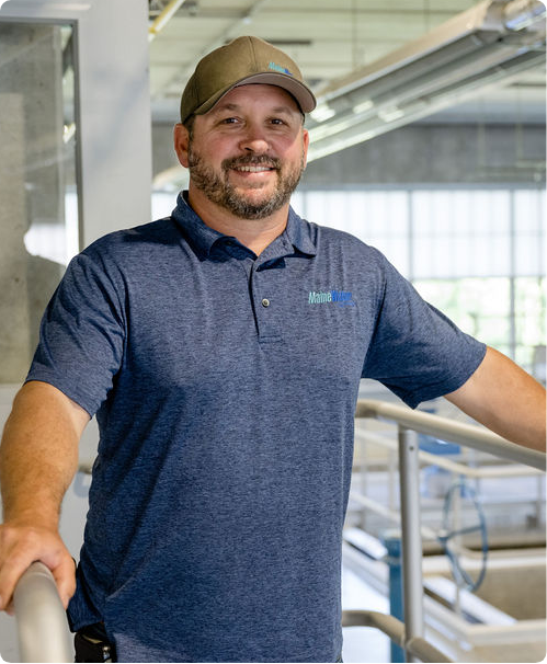 Maine Water employee looking at the camera