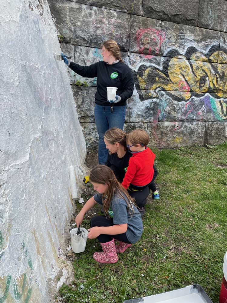 Maine Water teams take part in Earth Day community clean-up efforts.