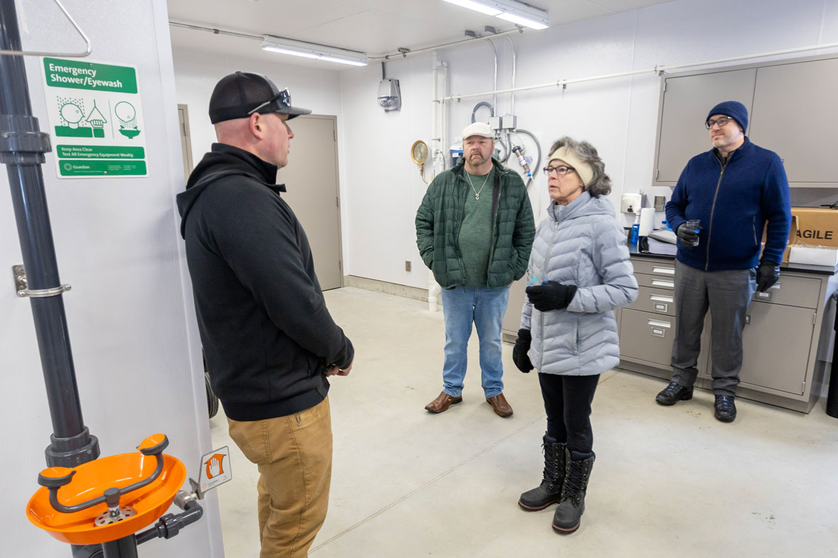 Guests tour Maine Water's new Kezar Falls Drinking Water Treatment Facility.