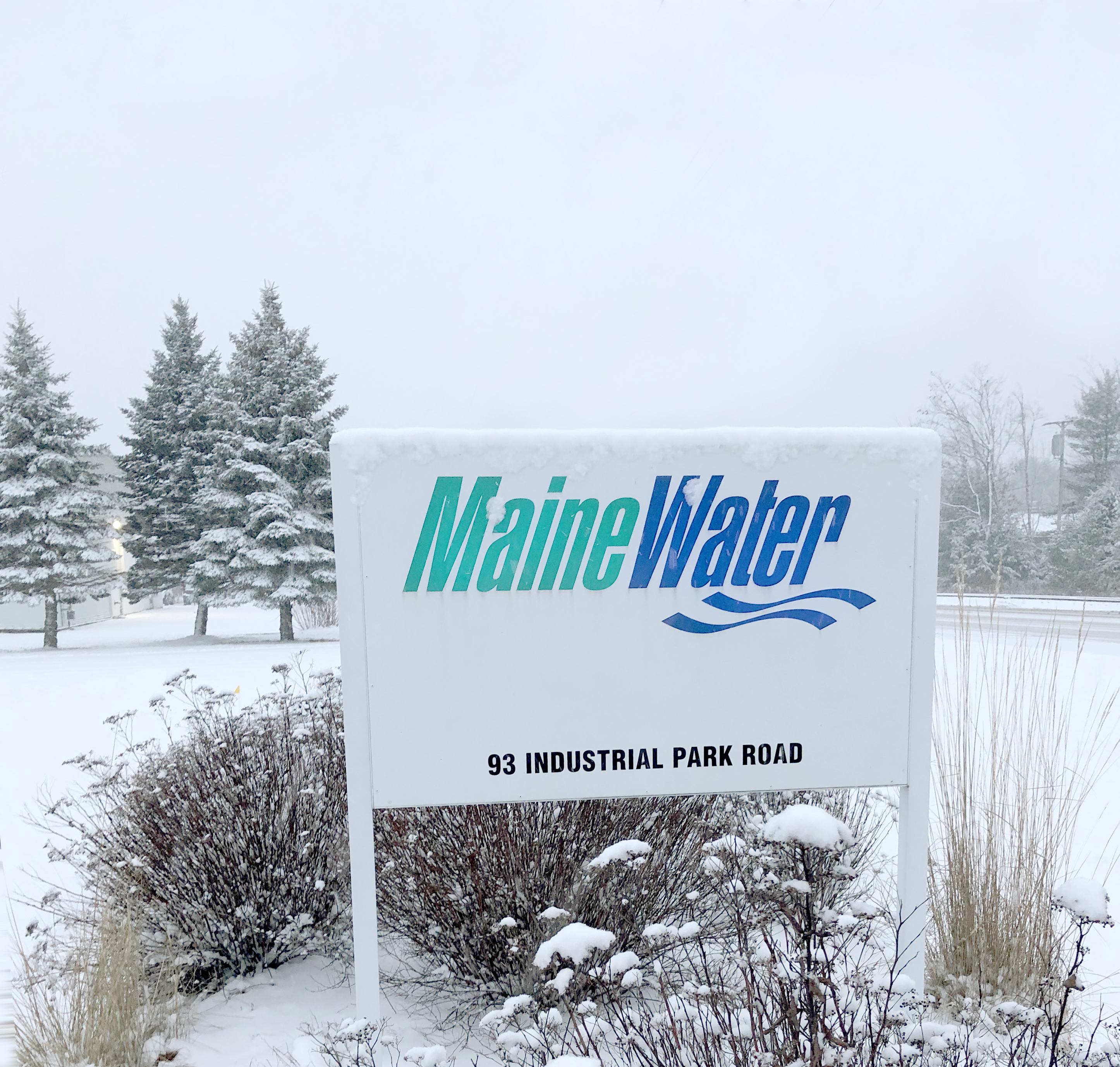 Maine Water signage at 93 industrial park road